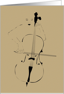 Playing The Cello Blank card