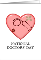 National Doctors’ Day Stethoscope in a Red Heart card