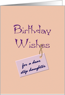 Birthday for Step Daughter Warm Wishes card