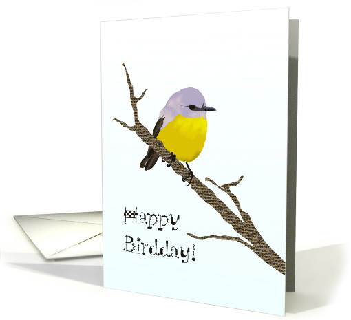 Birthday For Bird Lovers Happy Birdday Cute Bird Perched... (1042511)