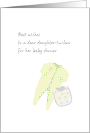 Baby Shower for Daughter-in-Law Baby Grow and Bib card