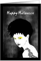 Halloween, lady in halloween makeup, sexy card