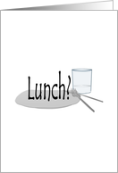 Invitation To Lunch Crockery And Cutlery card