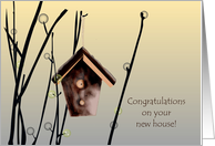 Congratulations On Your New House Bird House Ornament card