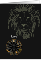 Leo Zodiac Star Sign Blank card