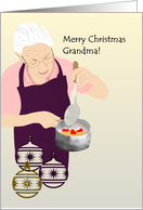 Christmas for Grandma Cooking Up Love card