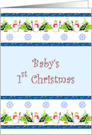 Baby’s First Christmas Snowmen Holiday Trees and Snowflakes card