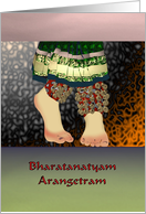 Bharatanatyam Arangetram Invitation Classical Indian Dancer’s Feet card