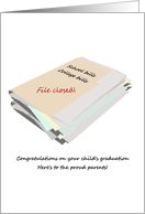 Congratulations for Parents of Graduate School and College Bills card