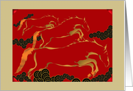 Chinese New Year Magnificent Galloping Horses card