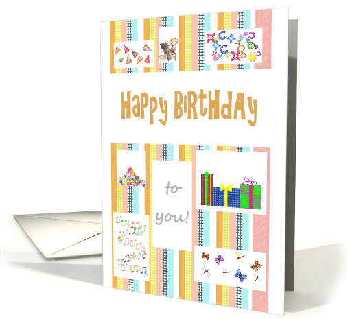 Birthday Little Memorable Things And Colorful Stripes card (1190400)