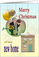 Christmas Greetings From Newlyweds in New Home card