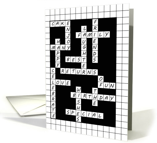 Birthday Greeting In A Crossword Puzzle card (1194282)
