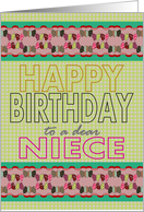 Birthday for Niece Geometric Design card