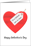 Happy Valentine for Future Son in Law Great Big Red Heart card