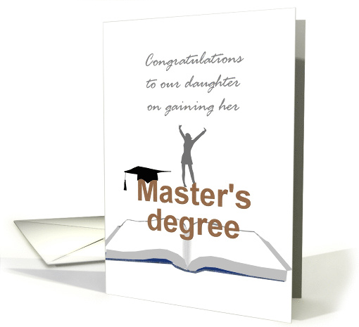 Daughter achieving Master's degree, congratulations card (1212478)