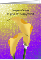 Engagement Congratulations For Other Parents’ Son Ring on Flower Stem card