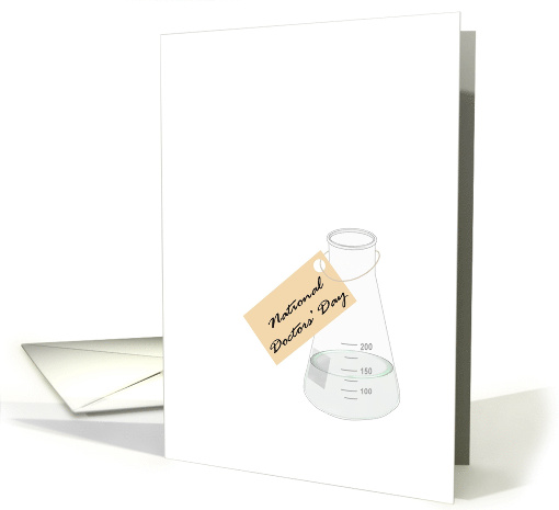 National Doctors' Day Sketch of a Laboratory Flask card (1217130)