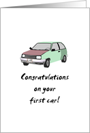 Congratulations First Car A Rickety Beauty card