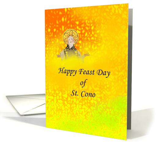 Feast Day of St Cono Illustration Of The Patron Saint St Cono card