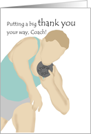 Thank You Coach Track And Field Shot Put Shot Putter card