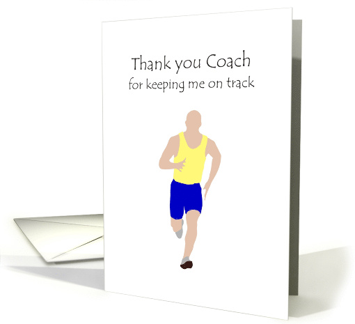 Thank You Coach Track And Field Runner card (1274702)