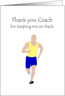 Thank You Coach Track And Field Runner card