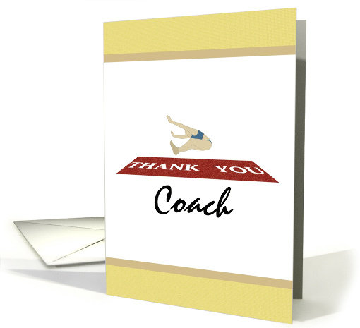 Thank You Coach Track And Field Long Jumper card (1275134)