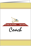 Thank You Coach Track And Field Long Jumper card
