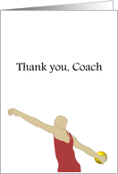 Thank You Coach Track And Field Discus Throw card