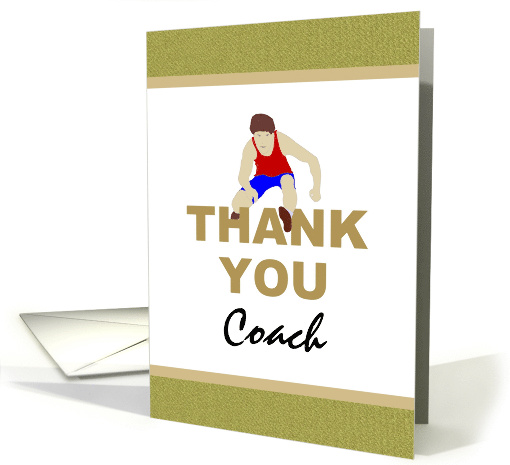 Thank You Coach Track And Field Hurdling card (1275152)