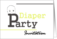 Diaper Party Invitation Baby Shower card