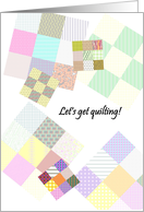 Quilting Themed Party Invitation card