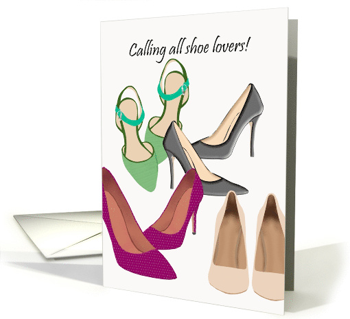 Shoe Lovers Pretty Shoes Blank card (1296592)