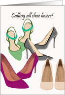 Shoe Lovers Pretty Shoes Blank card