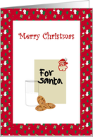 Christmas Milk And Chocolate Cookies For Santa card
