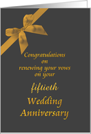 Custom Congratulations Renewing Vows on Wedding Anniversary card