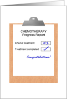 Congratulations on Completing 1st Chemo Treatment Clipboard card