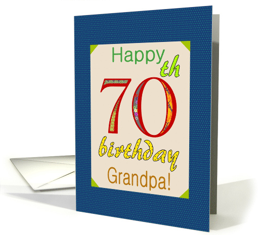 Grandpa's 70th Birthday Colorful Letters card (1303556)