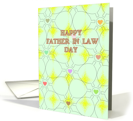 Father in Law Day Geometric Lines and Colorful Hearts card (1308230)