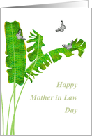 Mother in Law Day from Daughter in Law Banana Tree and Butterflies card