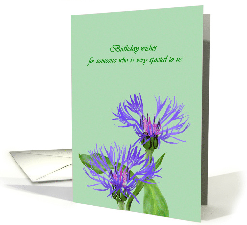 Birthday for Surrogate Mother Pretty Mountain Bluet Flowers card