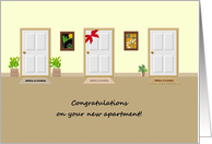 New Apartment Congratulations Apartment Doors card
