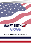 Birthday For United States Air Force Airman Stars And Stripes card
