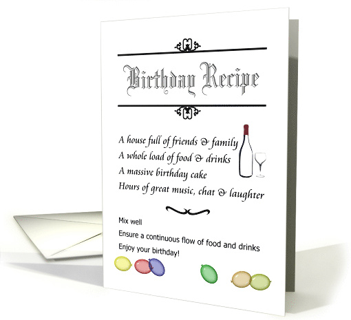 Recipe For A Great Birthday card (1321624)