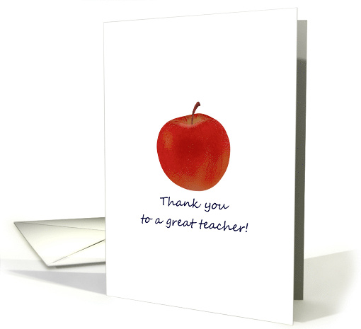 Thank You Teacher Delicious Red Apple card (1326320)
