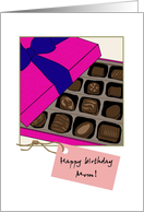 A Box of Yummy Chocolates Birthday for Mom card