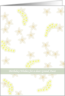 Birthday for Grand Aunt Florals in Soft Beige card
