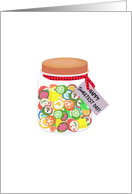 Sweetest Day Jar of Yummy Fruit-Flavored Candy card