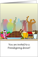 Invitation to a Friendsgiving Dinner Turkey And Good Friends card